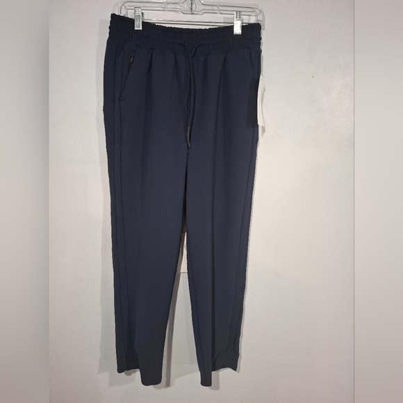 ATHLETA Navy Blue Metropolis Straight Leg Ankle Zip Athleisure Pants Size 6 NWT - Picture 2 of 13